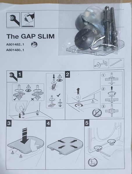 Roca Gap Slim. Кріплення для сидіння A801482211, комплект. WM951MDZA000004 WM951MDZA000004 фото