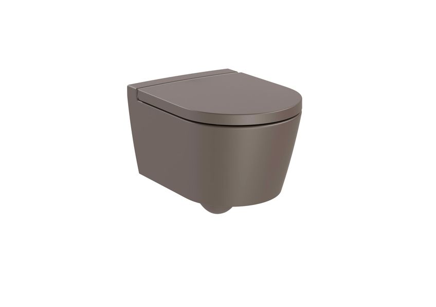 Сидіння кришка для унітаза INSPIRA Round Compacto soft-closing колір Cafe Roca A80152C66B A80152C66B фото